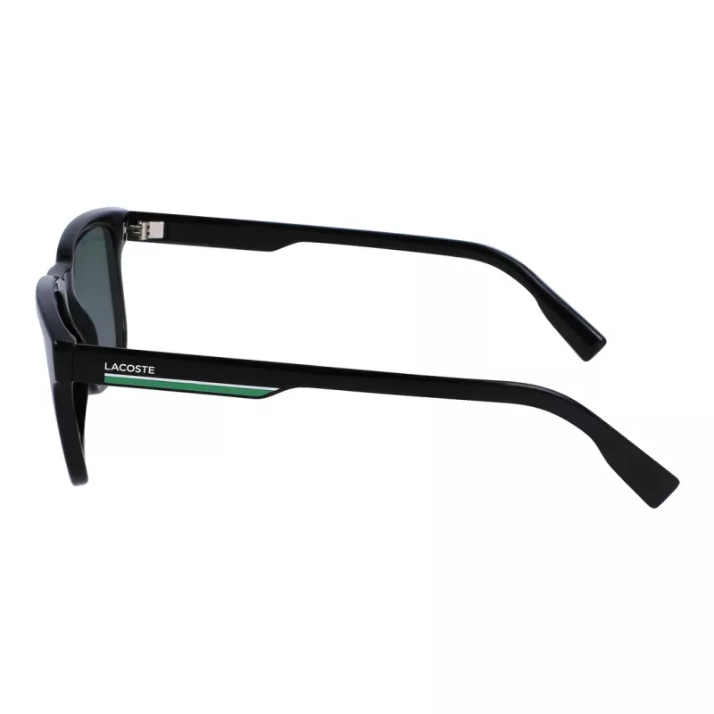 Lacoste Occhiali da sole uomo L997S-1 rettangolari, nero/grigio, 54 mm