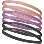 Nike Swoosh Sport Metallic Elastici per capelli confezione da 6 - pesca, rosa, grigio