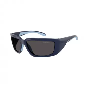 Arnette AN4355-275987 Occhiali da sole uomo rettangolari, montatura nero opaco, lenti grigie, 62-16-125 mm