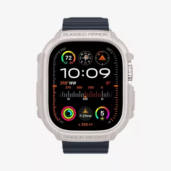 Spigen Rugged Armor custodia per Apple Watch Ultra 1/2/3 (49mm) - Dune Beige