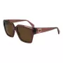 Ferragamo donna SF2014S-511 occhiali da sole quadrati, montatura Havana, lenti Gradient Brown, 54mm