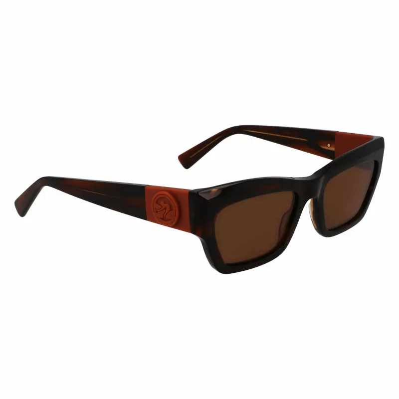 Longchamp LO763S-211 occhiali da sole donna, montatura Havana, lente marrone sfumata, 53mm