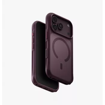 UNIQ Veren MagClick custodia di ricarica per iPhone 18 Pro / 17 Pro – bordeaux