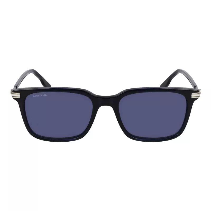 Lacoste uomo L6035S-410 occhiali da sole rettangolari, montatura blu, lenti grigie, 53mm