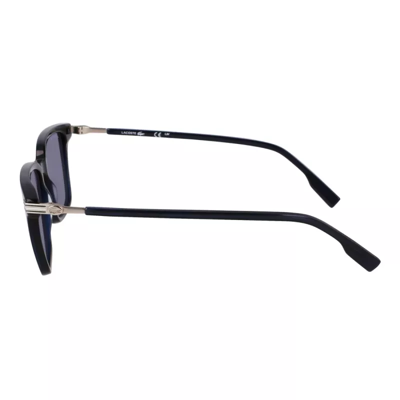 Lacoste uomo L6035S-410 occhiali da sole rettangolari, montatura blu, lenti grigie, 53mm