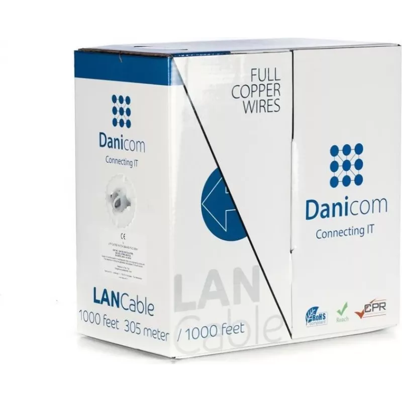 DSIT DANICOM CAT5E UTP 305m PVC (Fca) cavo in matassa DC-UTP5E-305-FCA