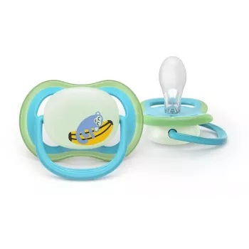 Philips Avent Ultra Air Night ciuccio 6-18 mesi, confezione da 2, maschio, luminoso al buio