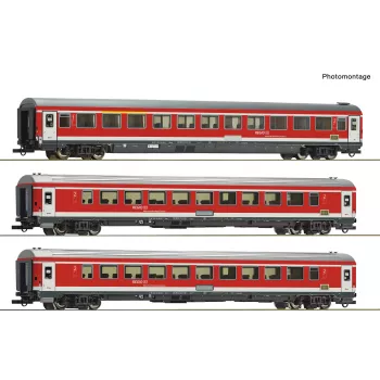 Roco 6200096 H0 set 3 pezzi München-Nürnberg-Express delle DB AG