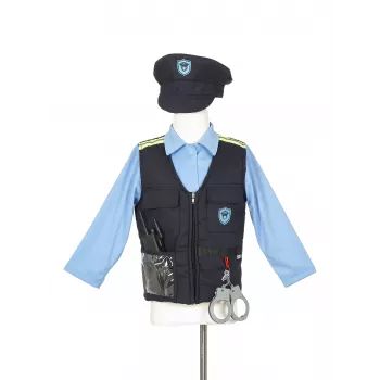 Souza! costume da poliziotto con cappello e accessori, età 4-7