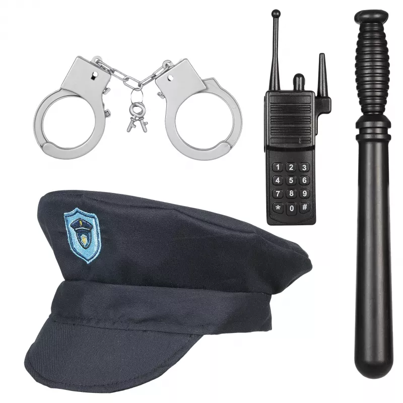 Souza! costume da poliziotto con cappello e accessori, età 4-7