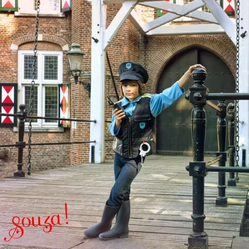 Souza! costume da poliziotto con cappello e accessori, età 4-7