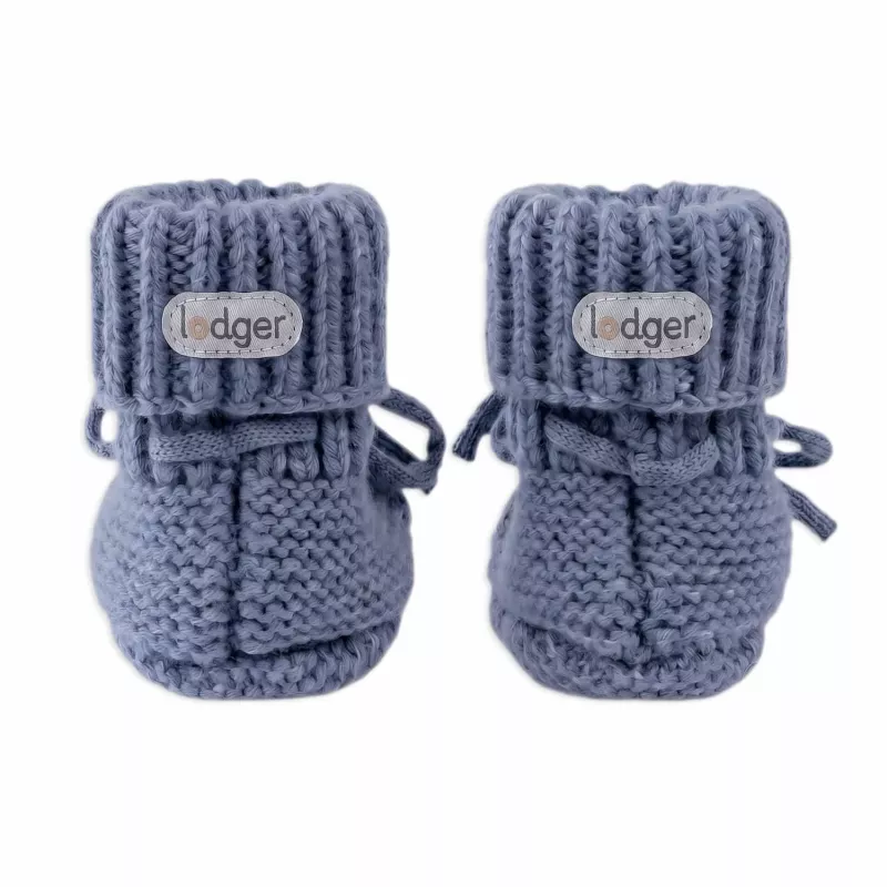 Lodger pantofole Slipper Merino Wool neonato, Storm, 0-6 mesi