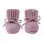 Lodger pantofole Merino Wool baby booties, Mauve, 0-6 mesi