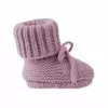 Lodger pantofole Merino Wool baby booties, Mauve, 0-6 mesi