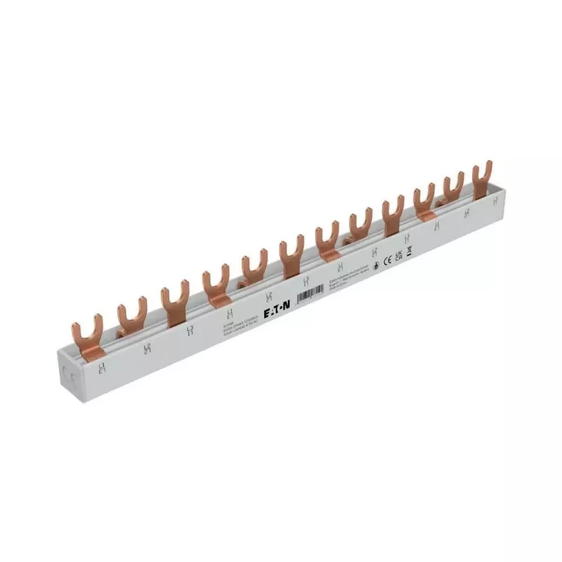 Eaton sbarra collettrice a forcella trifase EVGK-3PHAS/12MODUL, 63A, 12 moduli, 10mm², per xPole MCB/RCD (EP-501069)