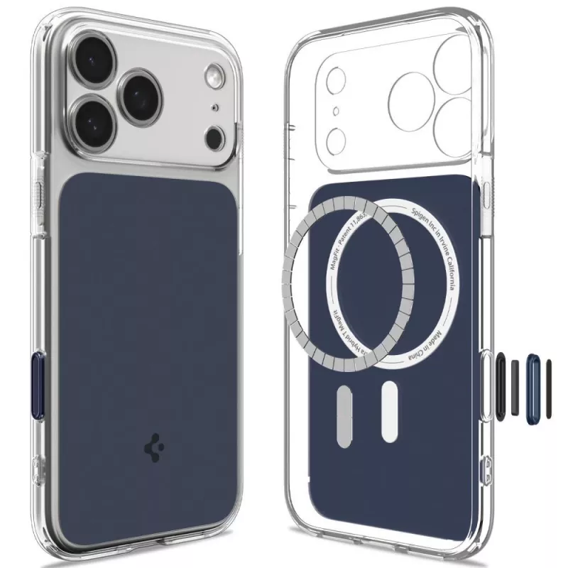 SPIGEN Ultra Hybrid T MagSafe iPhone 17 Pro Max / 18 Pro Max nero opaco blu