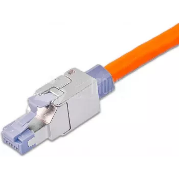 Wirewin WKS FK RJ45 KAT6A connettore RJ45 maschio da campo, Cat6A, schermato, senza attrezzi, pressofusione di zinco, contatti dorati, per 22-24 AWG, cavo 6-9mm