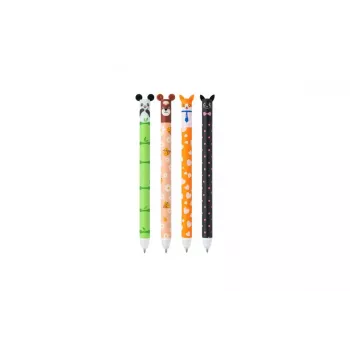 JOLLY penna gel con motivi animali 0,5 mm blu, 4 pezzi (7005-0005)