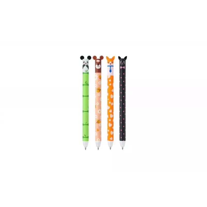 JOLLY penna gel con motivi animali 0,5 mm blu, 4 pezzi (7005-0005)