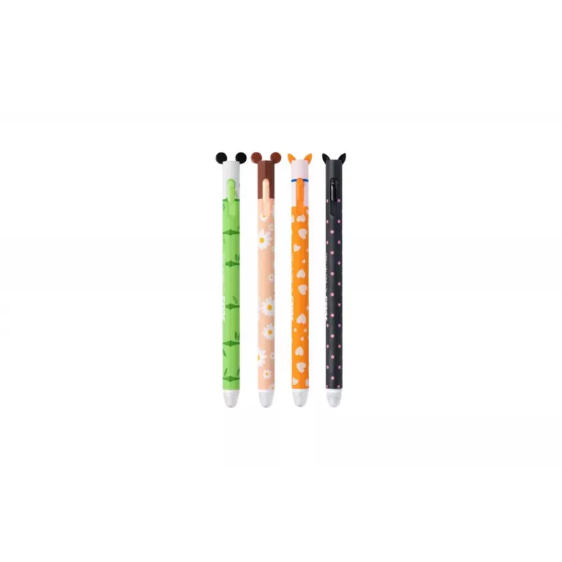 JOLLY penna gel con motivi animali 0,5 mm blu, 4 pezzi (7005-0005)