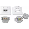 Wirewin DD-TRIO-K5E UP2 WS presa dati da incasso Cat5e schermata, 2x RJ45, LSA, bianco puro