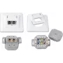Wirewin DD-TRIO-K5E UP2 WS presa dati da incasso Cat5e schermata, 2x RJ45, LSA, bianco puro
