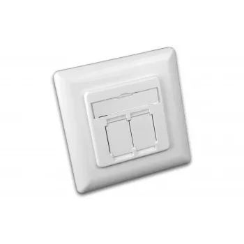 Wirewin DD-TRIO-K5E UP2 WS presa dati da incasso Cat5e schermata, 2x RJ45, LSA, bianco puro
