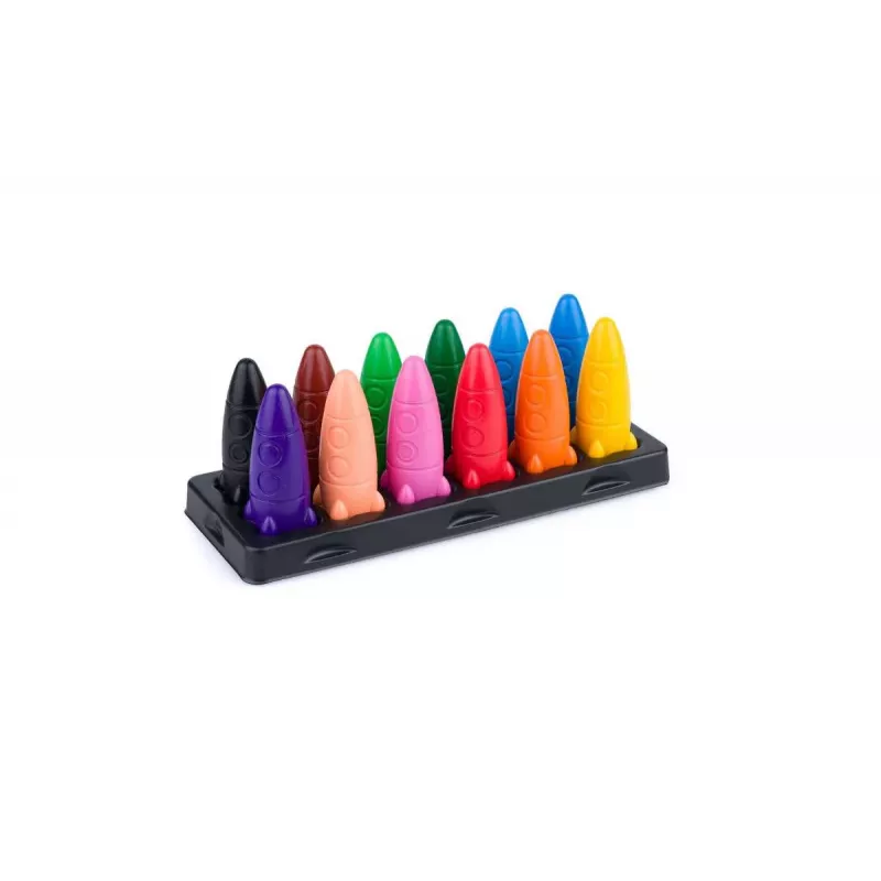JOLLY Rocket pastelli a cera, colori assortiti, 12 pezzi (5956-0001)