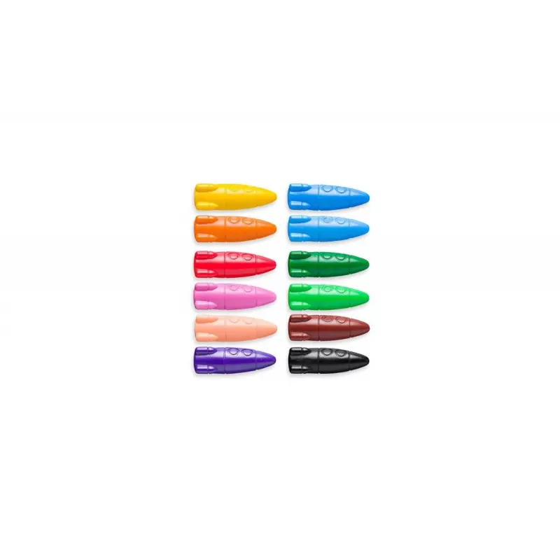 JOLLY Rocket pastelli a cera, colori assortiti, 12 pezzi (5956-0001)
