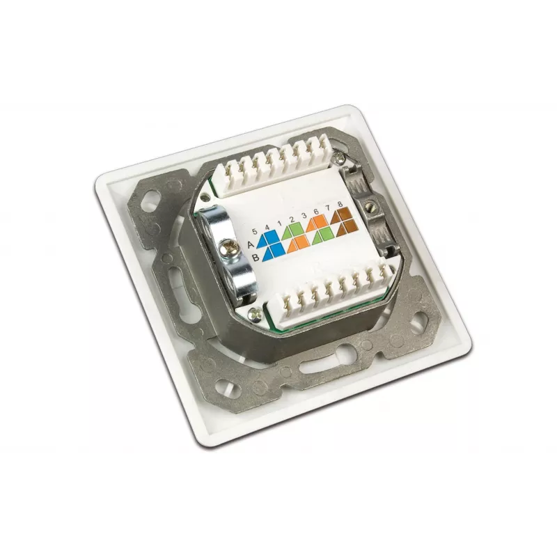 Wirewin DD-TRIO-C6 UP2 WS presa dati da incasso schermata CAT6, 2 porte, LSA, bianco puro RAL 9010
