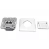 Wirewin DD-TRIO-C6 UP2 WS presa dati da incasso schermata CAT6, 2 porte, LSA, bianco puro RAL 9010