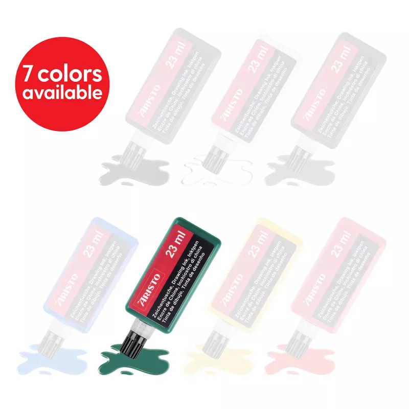 ARISTO inchiostro da disegno verde 23 ml, 1 flacone (AR64807)