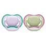 Philips Avent Ultra Air ciuccio 0-6 mesi, confezione da 2, bambina rosa/viola, SCF085/24