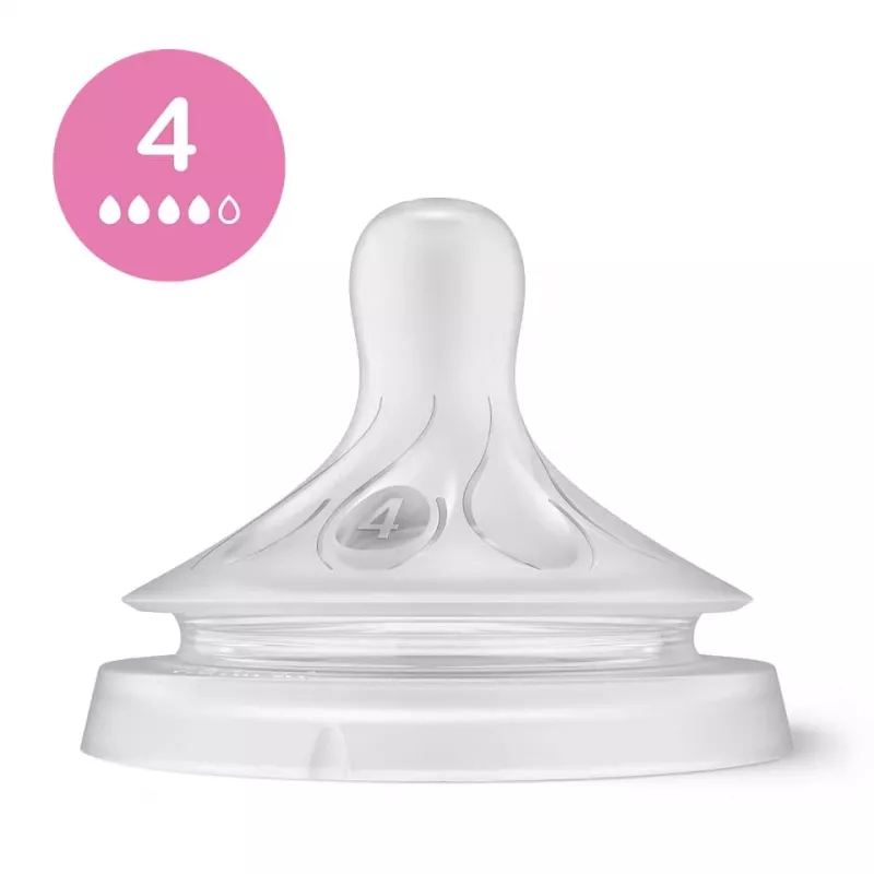 Philips Avent Natural Response set tettarelle in silicone per biberon (confezione da 3, Flow 3, 1+ mesi)