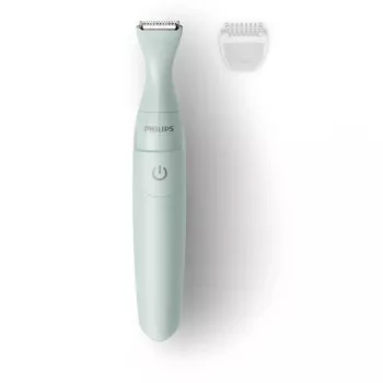 PHILIPS Essential rasoio bikini BRT398/15, rasatura sicura per zone sensibili, bagno e asciutto, 3 impostazioni di lunghezza, a batteria, bianco con accenti rosa