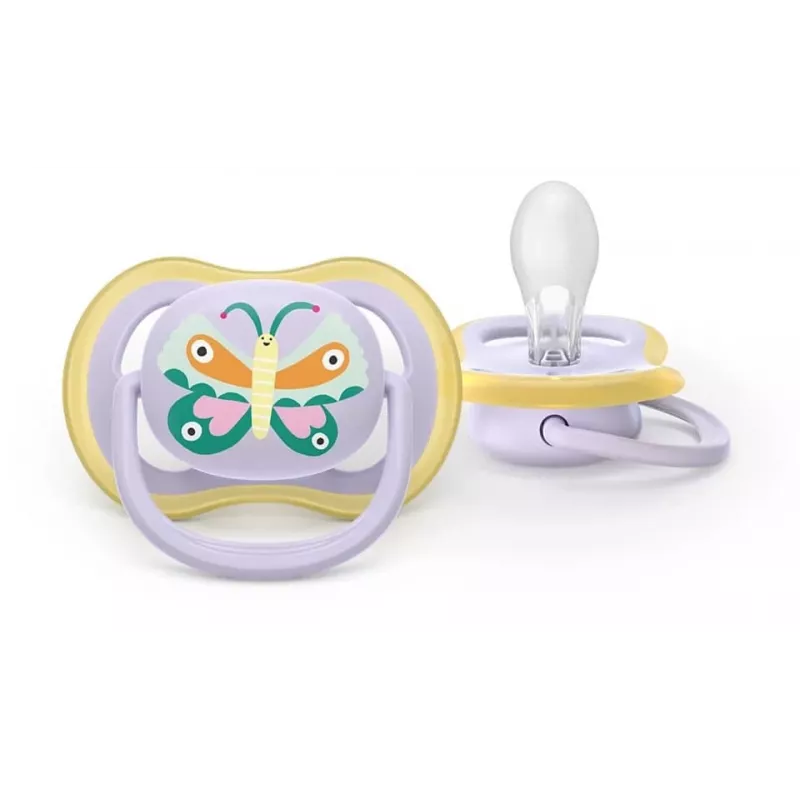 Philips Avent Ultra Air ciuccio 0-6 mesi, confezione da 2, blu e verde