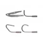 Runpotec set ganci di presa, 4 pezzi, acciaio inox, filettatura RTG Ø 6 mm, per sistemi di tiraggio cavi e aste in fibra ottica (20614)