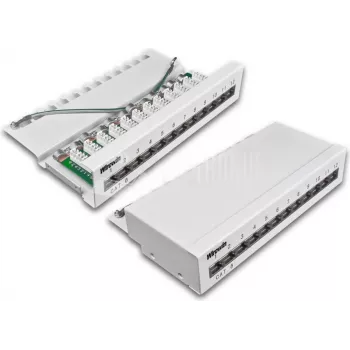 Wirewin 12 porte CAT6 desktop patch panel, schermato, connessione LSA+ (DVP-TRIO-K6 12)