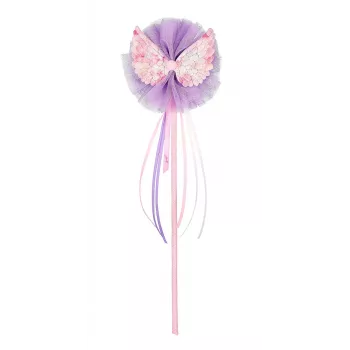 Souza! Guusje bacchetta magica con pompon in tulle lilla e ali glitterate