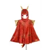 Souza! costume mantello drago rosso con cappuccio e maschera per bambini 4-7 anni