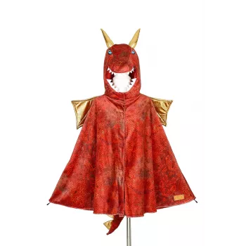 Souza! costume mantello drago rosso con cappuccio e maschera per bambini 4-7 anni