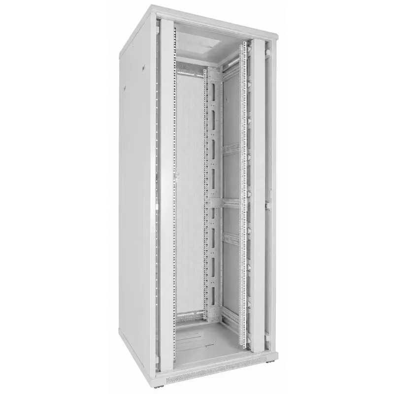DSIT 42U armadio rack server 19 pollici 800x800x2000mm bianco, doppie porte perforate anteriore e posteriore DS8842DD-W