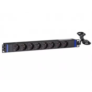 DSIT PDU rackmount 19 pollici 8 vie con connettore C14 e contatto di terra (DS-8PDU-C14-PE)
