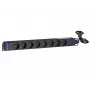 DSIT PDU rackmount 19 pollici 8 vie con connettore C14 e contatto di terra (DS-8PDU-C14-PE)