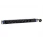 DSIT PDU 19 pollici 8 vie con interruttore principale e protezione da sovraccarico (DS-8PDU-MO-PE)