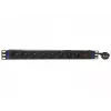 DSIT PDU 19 pollici 8 vie con interruttore principale e protezione da sovraccarico (DS-8PDU-MO-PE)