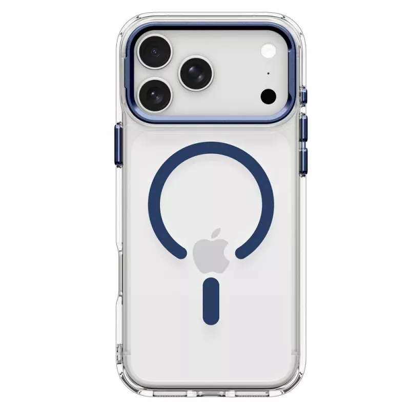 SPIGEN Ultra Hybrid Optik S custodia MagSafe per iPhone 17 Pro Max / 18 Pro Max - trasparente/blu scuro