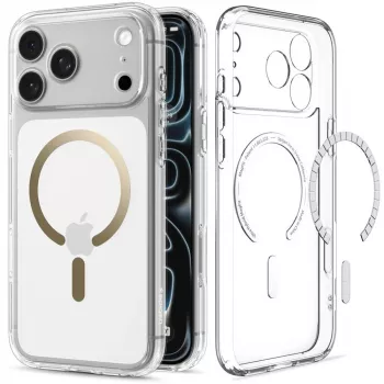 SPIGEN Ultra Hybrid custodia MagSafe per iPhone 17 Pro Max / 18 Pro Max – trasparente/oro