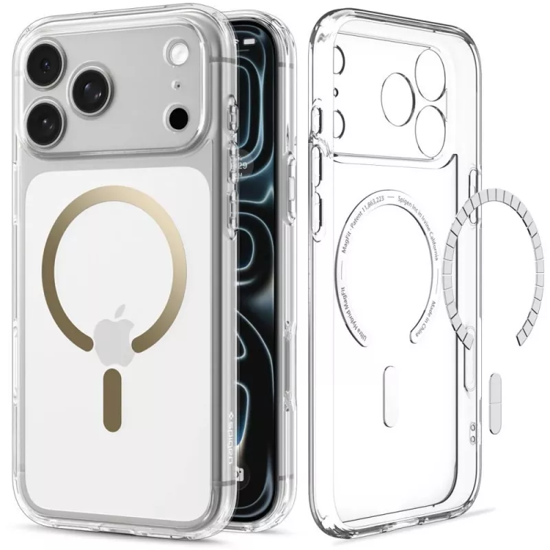 SPIGEN Ultra Hybrid custodia MagSafe per iPhone 17 Pro Max / 18 Pro Max – trasparente/oro