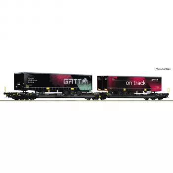 Roco 6600170 DC TX Logistik Sgns carro pianale H0